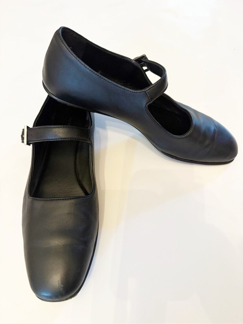 THE ROW Ava Mary Jane Ballerina Flats Black Size 37